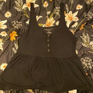 American Eagle Black babydoll tank top